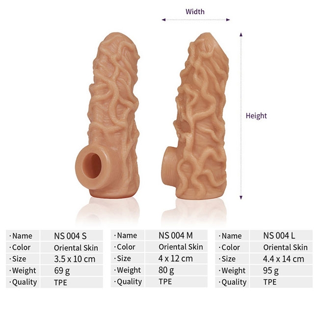 Насадка Kokos Nude Sleeve 004 M с подхватом мошонки и открытой головкой, телесная NS.004-M - KOKOS - Удлиняющие/утолщающие насадки - Купить