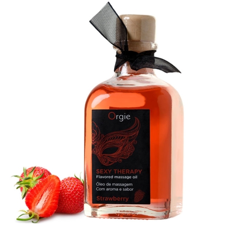 Массажное масло Orgie Strawberry, съедобное